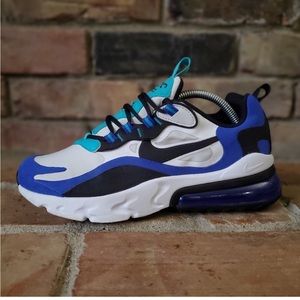 Nike Boys Air Max 270 React Blue Running Shoes BQ0103-105 Youth 5 Women's 6.5  P